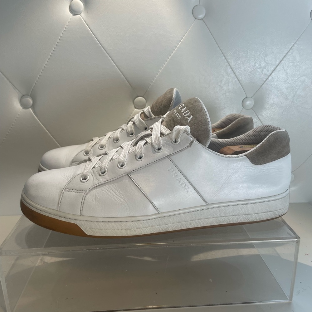 Prada Milano Men's White Sneakerssz 11.5 made in italy - Picture 5 of 16